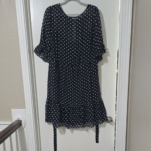 Betsey Johnson Navy Polka Dot Dress